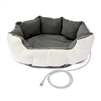 ALEKO&reg; PHBED21M Soft White Gray Heated Padded Pet Bed 26 X 26 X 8 Inches (66 X 66 X 20 cm)