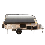 Retractable RV/Patio Awning - 12 x 8 Feet - White/Black Fade - ALEKO