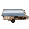 Retractable RV/Patio Awning - 16 x 8 Feet - Blue Striped - ALEKO