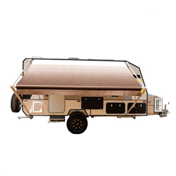 Retractable RV/Patio Awning - 8 x 8 Feet - Brown Fade - ALEKO