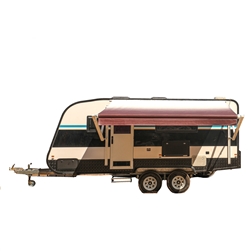 Motorized Retractable RV/Patio Awning - 10 x 8 Feet - Burgundy Fade - ALEKO