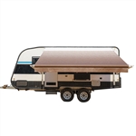 Motorized Retractable RV/Patio Awning - 12 x 8 Feet - Brown Fade - ALEKO