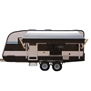 Motorized Retractable RV/Patio Awning - 20 x 8 Feet - White/Black Fade - ALEKO