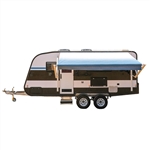 Motorized Retractable RV/Patio Awning - 21 x 8 Feet - Blue Fade - ALEKO