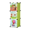 ALEKO SCAB01GR Whimsical Children's 3 Level Collapsible Play Time Themed Multipurpose Storage Organizer Cubes in Green