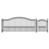 Set of ALEKO&reg; PARIS Style Steel Swing Single Driveway 4.3 m with Pedestrian Gate 1.2 m