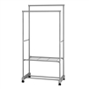 Portable Garment Clothes Organizer Rack with Shelves - 62 Inches Tall - Gray