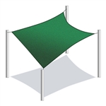 ALEKO&reg; Square Shade Sail GREEN Color