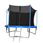 ALEKO  TRP12 12 Foot Trampoline With Safety Net and Ladder, Black and Blue