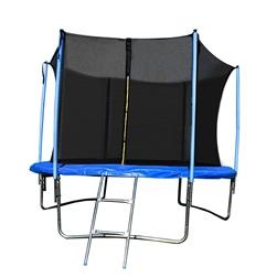 ALEKO  TRP14 14 Foot Trampoline With Safety Net and Ladder, Black and Blue