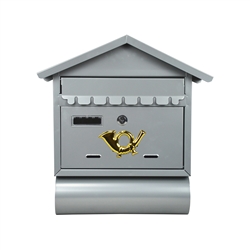 ALEKO USMB-02 Wall Mounted Mail Box with Retrieval Door, 2 Keys and Newspaper Compartment