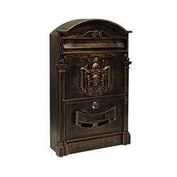 ALEKO USMB-05BZ Elegant Wall Mounted Mail Box with Retrieval Door, 2 Keys and Bolts, BRONZE