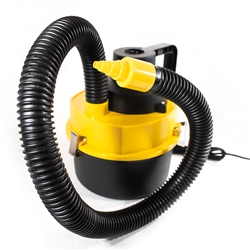 Portable Car Vacuum with Extension Nozzle - 90W - Yellow and Black - ALEKO