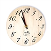 Sauna Handcrafted Sleek Analog Clock in Finnish Pine Wood - ALEKO