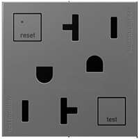 Legrand Adorne Tamper-Resistant GFCI Self-Test Outlet (20 Amp) - Magnesium - AGFTR2202M4