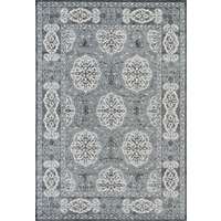 Alexandria Grey-Blue Bordered Rectangular Accent Rug 2'x3'