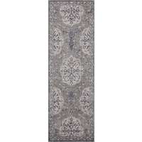 Alexandria Brown-Grey Bordered Runner Rug 2'x6'