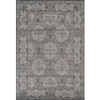 Alexandria Brown-Grey Bordered Rectangular Area Rug 7'9"x9'9"