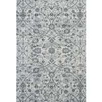 Alexandria Light Blue Floral Rectangular Area Rug 7'9"x9'9"