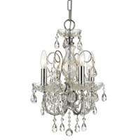 Crystorama Imperial 4 Light Clear Crystal Chrome Mini Chandelier I