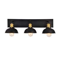 Anders Collection Wall Sconce Black And Brass