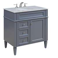 32" Single Bathroom Vanity Set In Grey