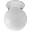 1-LT Glass Globe 6" Close-to-Ceiling