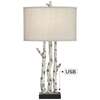 Table Lamp - Poly Birch Tree Branches