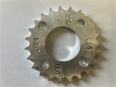 25 axle gear sprocket split hub 2 pcs #40 chain