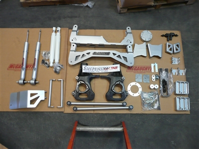 50720 2007-13 GM 1/2 Ton Truck (4WD) 7" Lift Kit (silver powder coat) W/ ADJUSTABLE FRONT STRUTS & REAR SHOCKS