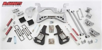 McGaughy's 2002-10 GM 3500 Dually Only Truck (2WD) 7" Lift Kit (silver powder-coat) w/ front & rear shocks