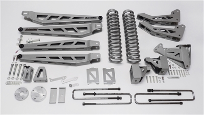 McGaughy's Ford F-250 Lift Kit 2005-07 4WD 6" Lift - Phase 3 (Silver Powder Coat)