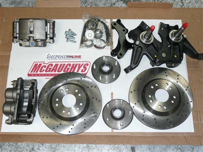 1971-72 C-10,13" Front Disc Kit w/2.5" Spindles**cross drilled** (5 on 5") (must use 17"+ rims)