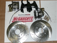 12 Bolt GM TRUCK Rear-end, 13" Rear Disc Brake Kit (must use 17"+ rims) 6 LUG, **cross drilled rotors**