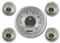 All American Nickel 5" SPEEDO, 4 - 2 1/8" GAUGES (fuel 240-33ohm) *