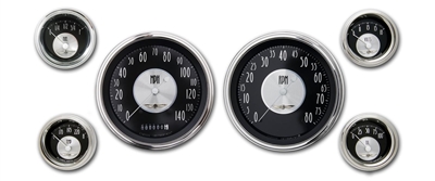 All American Tradition 5" SPEEDO, TACH, 4- 2 1/8" GAUGES (fuel 240-33ohm) *