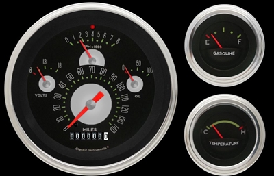 ch01aslf 57 chevy bel air authentic classic instruments gauge package fuel oil volts temp speedo tach
close to stock