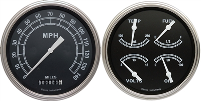 TRADITIONAL 5" SPEEDO, QUAD (fuel 240-33ohm) *