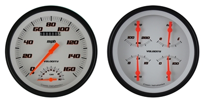 VELOCITY WHITE 5" SPEEDTACHULAR, QUAD (fuel 240-33ohm) *