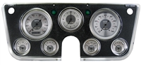 ALL AMERICAN 7-GA 5" SPEEDO, TACH, 4- 2 1/8" GAUGES (fuel 0-90ohm), 3 3/8" CLOCK