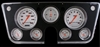 Classic Instruments 1967-72 Chevy Truck Package Velocity Series White 4 5/8" Speedometer, 3 3/8" Clock, 2 1/8" Fuel (0-90 OHM), Oil, Temp, and Volt.  Blue LED high beam indicator installed in speedometer