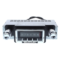 1964-1966 Ford Mustang 300 watt USA-740 AM FM Car Stereo/Radio with built-in Bluetooth, AUX Inputs, Color Change LCD Digital Display