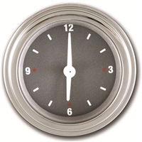 Classic Instruments SG Series 2 1/8" Clock with Stainless Low Step Bezel Flat Glass Lens