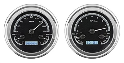 Dakota Digital 47 48 49 50 51 52 53 Chevy GMC Truck Analog Dash Gauge Black Alloy White VHX-47C-PU-K-W