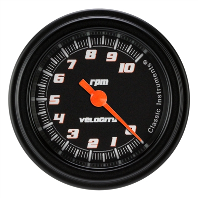 classic instruments velocity series black 2.125 tach vs183bblf vs183bslf