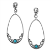 CP Sterling Silver & Sleeping Beauty Turquoise Teardrop Earrings - CP Sleeping Beauty Collection