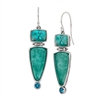 Silpada 'True Colors' Compressed Turquoise and Quartzite Drop Earrings with Swarovski Crystals in Sterling Silver