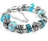 VinZ Bracelet (Blue,Turquoise) Gorgeous/Beads Bracelet/Jewelry/Women/Unisex/Ethnic/European bead bracelets/Zinc Alloy/Crystal/Rhinestone/Charms Bracelet/Bangles/Smooth and Bright/Classy