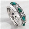 Silpada 'Trailblazer' Compressed Turquoise and Sterling Silver Ring Size 5 to 13