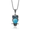 NickAngelo's Owl Pendant Necklace Elegant Fashion Jewelry Vintage Look Created Turquoise